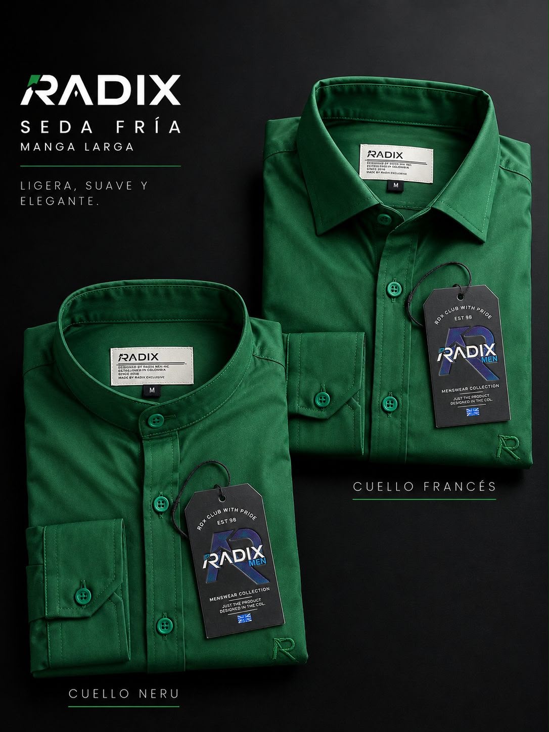 Camisa radix manga larga